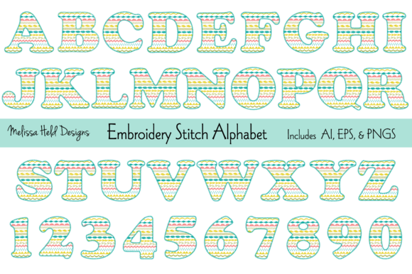 Colorful Embroidery Stitch Alphabet Review
