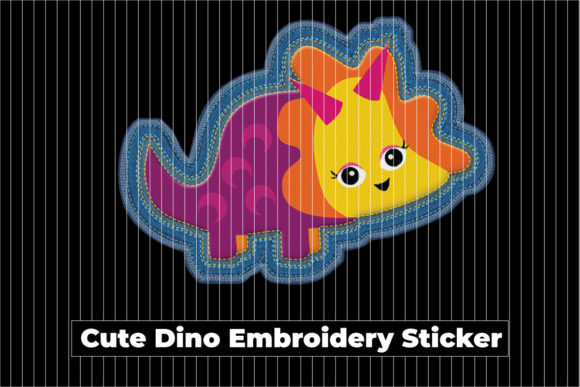 Cute Dino Embroidery Sticker Review