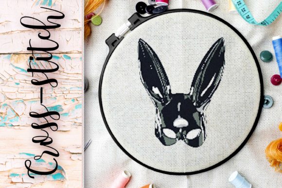 Embroidery Cross-stitch Bunny for Seasonal Use