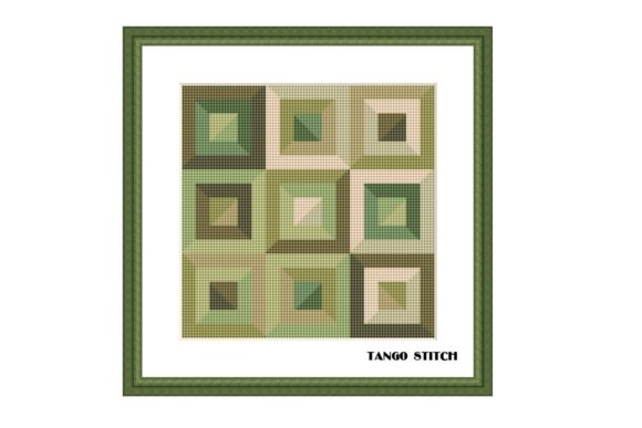 Green Squares Geometric Cross Stitch Review