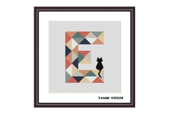 Letter E Typography Cross Stitch Pattern Review