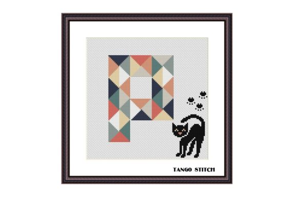 Letter P Cute Black Cat Cross Stitch Review