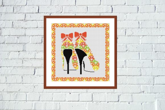 Orange High Heels Geometric Cross Stitch Review