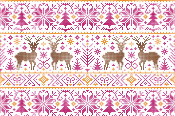 Pattern in the Cross Stitching Style of Review