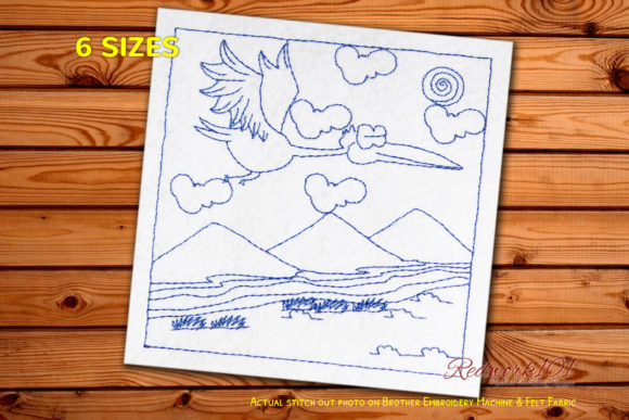 Stork Flying Embroidery Design Review