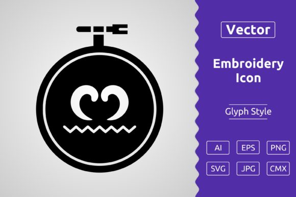 Vector Embroidery Glyph Icon Review for Handmade Gifts