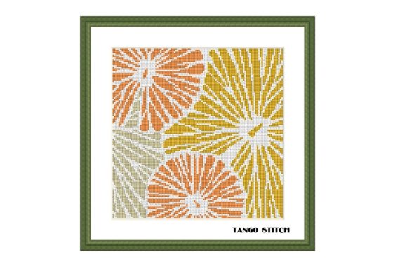 Yellow Orange Simple Embroidery Flower Review
